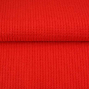 Red Cotton Lycra Waffle Knit Red Cotton Lycra Waffle Knit