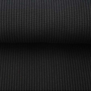 Black Cotton Lycra Waffle Knit Black Cotton Lycra Waffle Knit