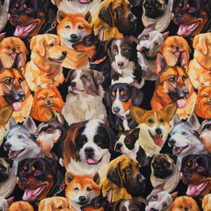 Packed Dogs Cotton Lycra Knit