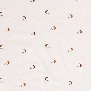 Mini Moons on Ecru Cotton Lycra