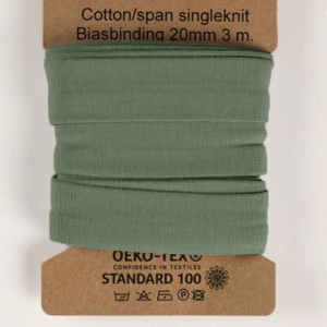 Dusty Mint Cotton Lycra Binding - 3 Meter Package Dusty Mint Cotton Lycra Binding - 3 Meter Package