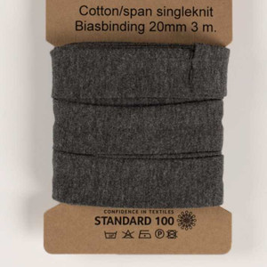 Charcoal Lycra Binding - 3 Meter Package