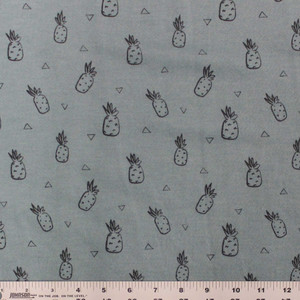 Designer Overstock Sketched Pineapple on Aruba French Terry Knit Designer Overstock Sketched Pineapple on Aruba French Terry Knit