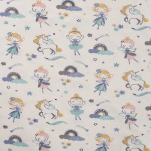 Fairy Dusty on Ivory Cotton Lycra Knit