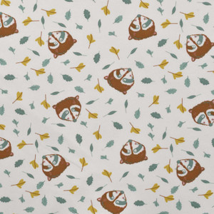 Raccoons on Ivory Brushed French Terry Raccoons on Ivory Brushed French Terry