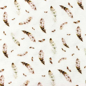 Feathers 100% Cotton Waffle Jersey Feathers 100% Cotton Waffle Jersey