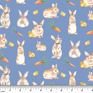 Custom Bunnies & Chicks Cotton Lycra Knit Custom Bunnies & Chicks Cotton Lycra Knit