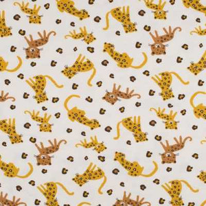 Panther Pack on Ivory Organic Cotton Lycra Knit Panther Pack on Ivory Organic Cotton Lycra Knit