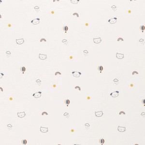 Cats & Dogs on Ivory Cotton Lycra