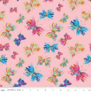 Riley Blake Kindness Always Butterflies on Pink Quilting Cotton Riley Blake Kindness Always Butterflies on Pink Quilting Cotton