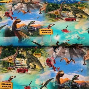 Dinosaur Road Trip Cotton Lycra Dinosaur Road Trip Cotton Lycra