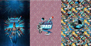 Explore Space Cotton Lycra 29" Panel Set Explore Space Cotton Lycra 29" Panel Set