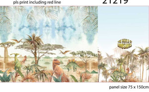 World of Dinosaurs Cotton Lycra 29" Panel Set World of Dinosaurs Cotton Lycra 29" Panel Set