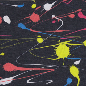 Paint Splatter on Navy Rayon French Terry Knit Paint Splatter on Navy Rayon French Terry Knit
