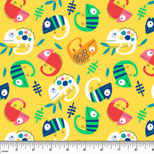 Custom Chameleons on Yellow UV 50+ Board Short Custom Chameleons on Yellow UV 50+ Board Short