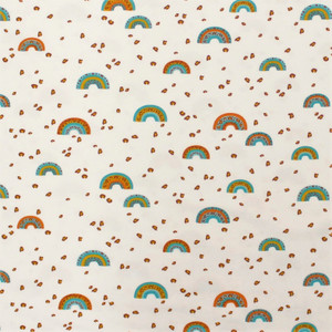 Leopard Print Rainbows on Ivory Cotton Lycra *SECONDS*