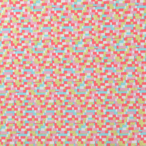 Gold Glitter & Pink Pixels Cotton Lycra Knit