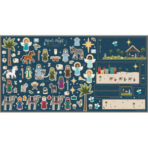 Riley Blake Silent Night Nativity Felt Panel Riley Blake Silent Night Nativity Felt Panel