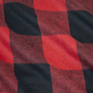 Black & Red Buffalo Plaid Wool Coating Black & Red Buffalo Plaid Wool Coating
