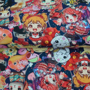 Anime Girls Cotton Lycra Anime Girls Cotton Lycra