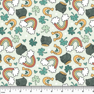 Custom St. Patrick's Day Cotton Lycra Knit Custom St. Patrick's Day Cotton Lycra Knit