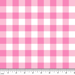 Custom Pretty in Pink Gingham Cotton Lycra Knit Custom Pretty in Pink Gingham Cotton Lycra Knit