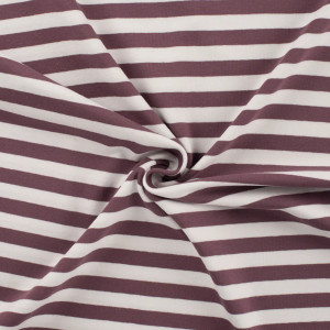 Mauve & Ivory Yarn Dyed Stripe Cotton Lycra Mauve & Ivory Yarn Dyed Stripe Cotton Lycra