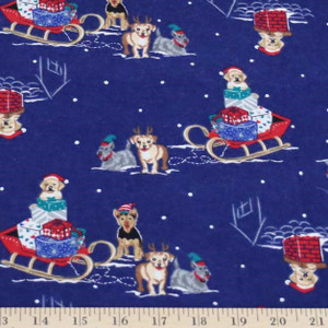 Santa Dogs Flannel Santa Dogs Flannel