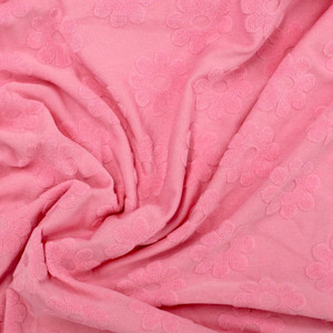 Light Pink Jacquard Daisy Terry Knit Light Pink Jacquard Daisy Terry Knit