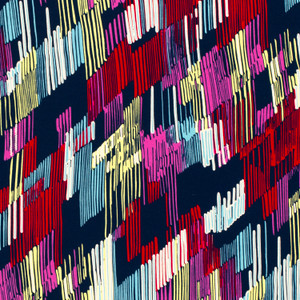 Brushstrokes on Navy Viscose Jersey