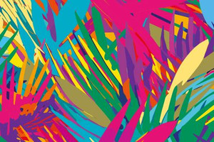 Rainbow Tropics Cotton Lycra Knit