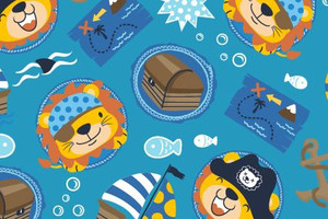 Pirate Lions Cotton Lycra Pirate Lions Cotton Lycra