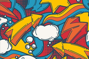 Comic Book Hero Cotton Lycra Comic Book Hero Cotton Lycra