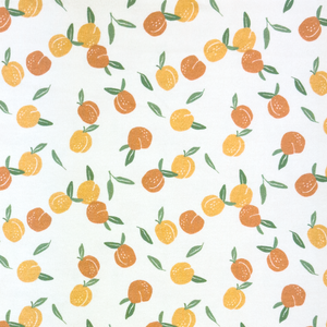 Peaches on Ivory Cotton Lycra Knit Peaches on Ivory Cotton Lycra Knit