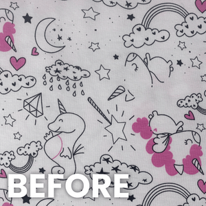 Unicorns & Rainbow Magic Sun Change Cotton Lycra Knit Unicorns & Rainbow Magic Sun Change Cotton Lycra Knit
