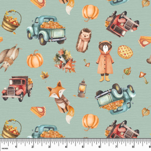 Custom Fall Harvest Cotton Lycra Knit Custom Fall Harvest Cotton Lycra Knit