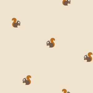 Squirrels on Tan Cotton Lycra Knit Squirrels on Tan Cotton Lycra Knit