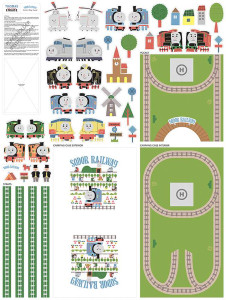 Riley Blake Thomas & Friends 40" x 50" Sodor Railway Felt Panel Riley Blake Thomas & Friends 40" x 50" Sodor Railway Felt Panel