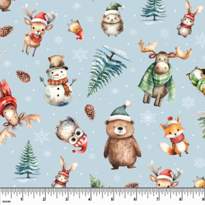 Custom Winter Woodland Cotton Lycra Knit Custom Winter Woodland Cotton Lycra Knit