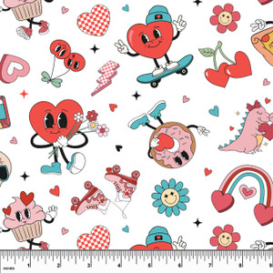 Custom Retro Valentine Cotton Lycra Knit Custom Retro Valentine Cotton Lycra Knit