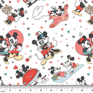 Custom Vintage Mouse Valentine Cotton Lycra Knit Custom Vintage Mouse Valentine Cotton Lycra Knit