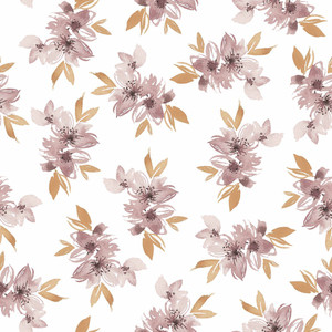 Mellow Maroon Garden Cotton Lycra Knit