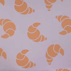 Croissants on Dusty Lilac French Terry Croissants on Dusty Lilac French Terry