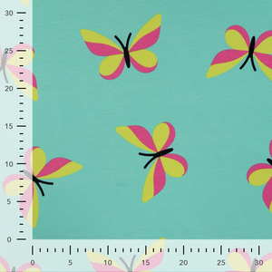 Butterflies on Mint French Terry Butterflies on Mint French Terry