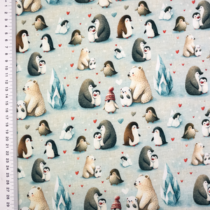 Penguins & Polar Bears Cotton Lycra Knit