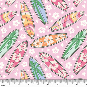 Custom Surfer Girl on Pink UV 50+ Swim