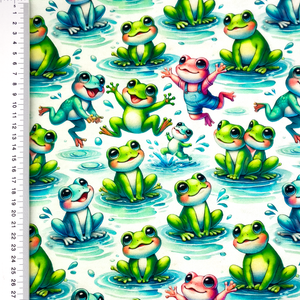 Happy Frogs Cotton Lycra Knit Happy Frogs Cotton Lycra Knit