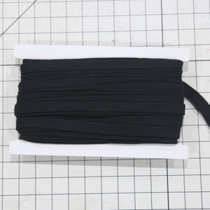 Black 17mm Cotton Cord - Sold by the Yard