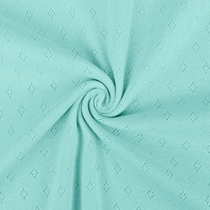 Light Mint Diamond Pointelle Rib Knit