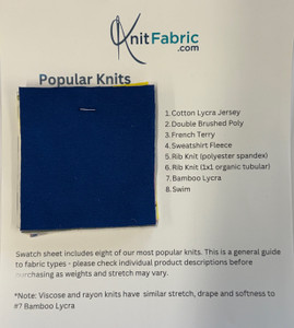 Popular Knits Swatch Sheet